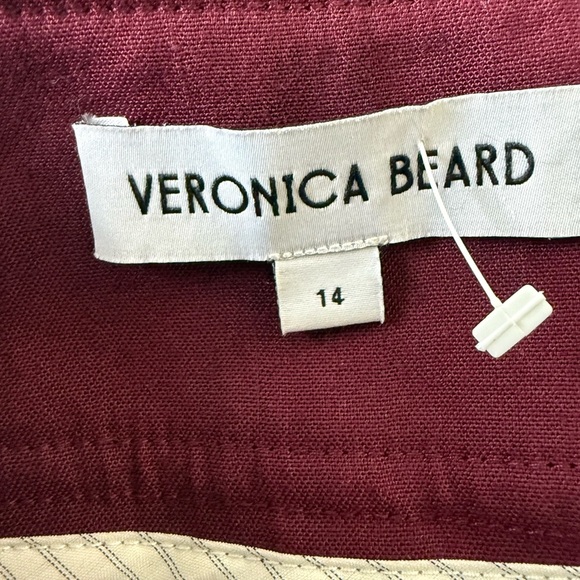 Veronica Beard Haina Linen Shorts Size 14 in Wine - Picture 4 of 6